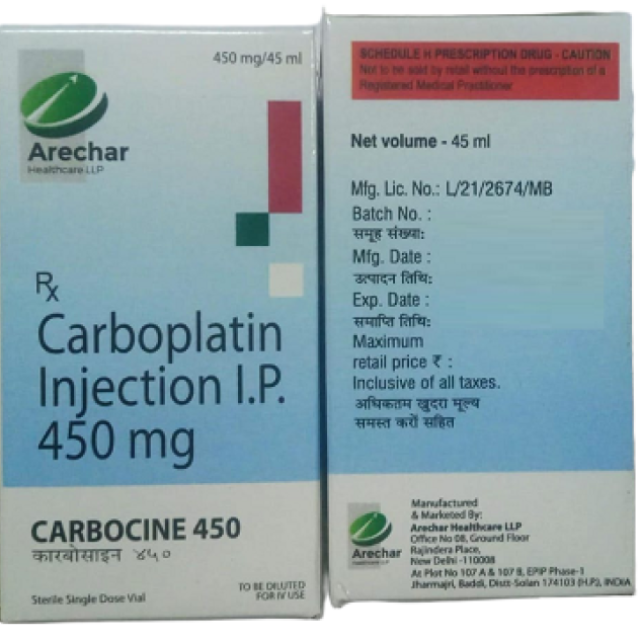 Advanced carboplatin 450mg Injection benefits in colon cancer